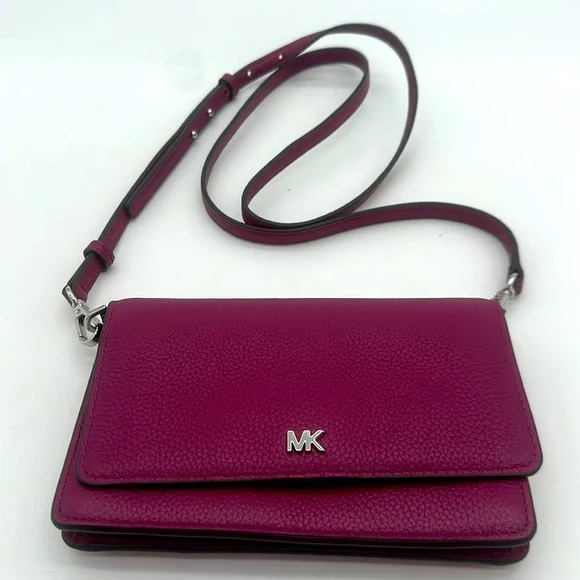 Michael Kors Fuchsia Backpack and Wallet Set Dallas Medium Signature Logo Backpack in DEEP FUCHSIA - Sale  main image 4